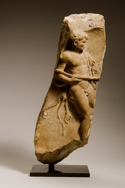 Relief eines Bacchanten (Marmor) von Roman